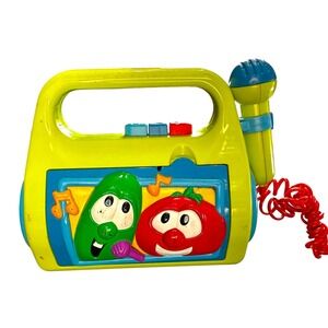 VTG Veggie Tales Tunes Karaoke Cassette Player Big Idea 2003 Rare Untested
